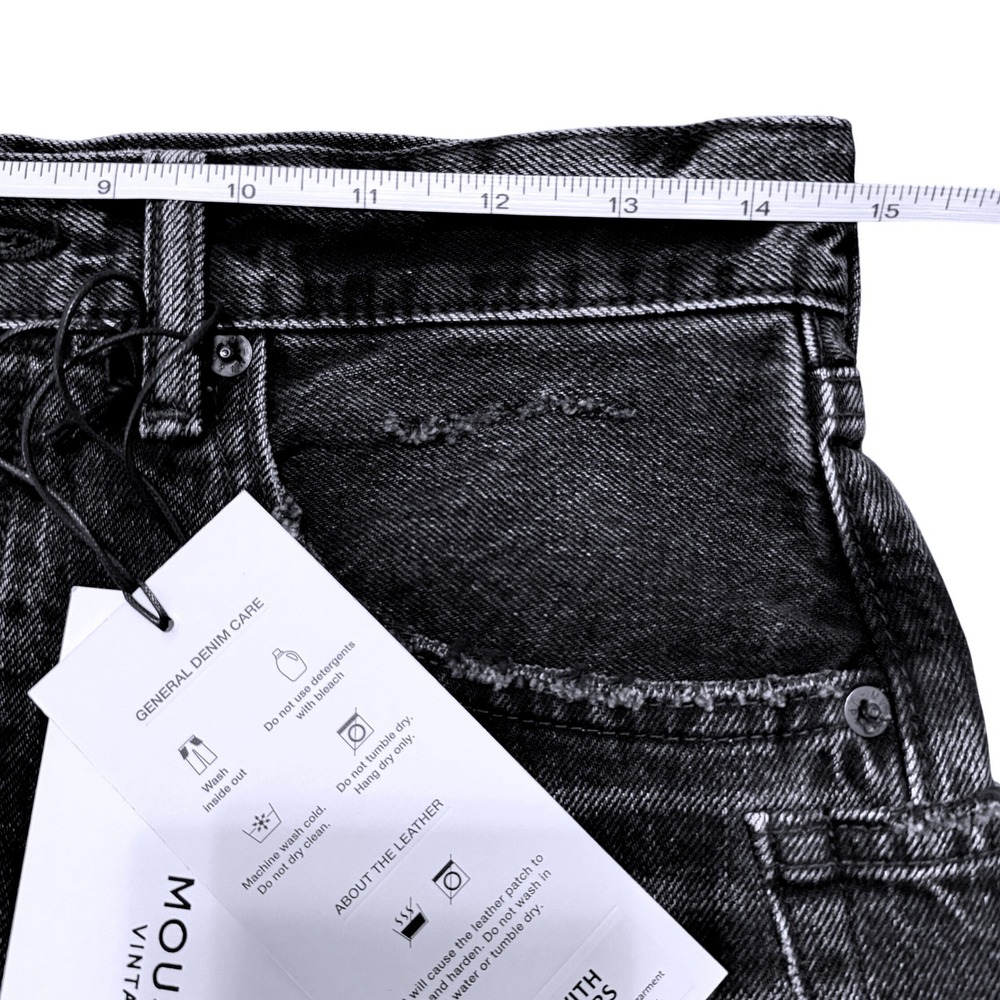 MOUSSY VINTAGE Harrington High Rise Black Cutoff Shorts Size 26 Waist 14.5" NWT - Picture 10 of 16